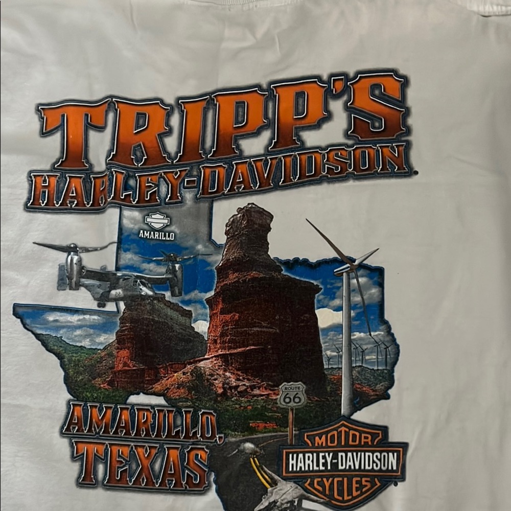 Tripp's Harley-Davidson Kids White Graphic Tee Pocket Tee